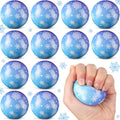 Soulchen 12 Pack Snowflake Stress Balls – 1.97" Soft Fidget Toys for Kids, Party Favors & Goodie Bag Stuffers