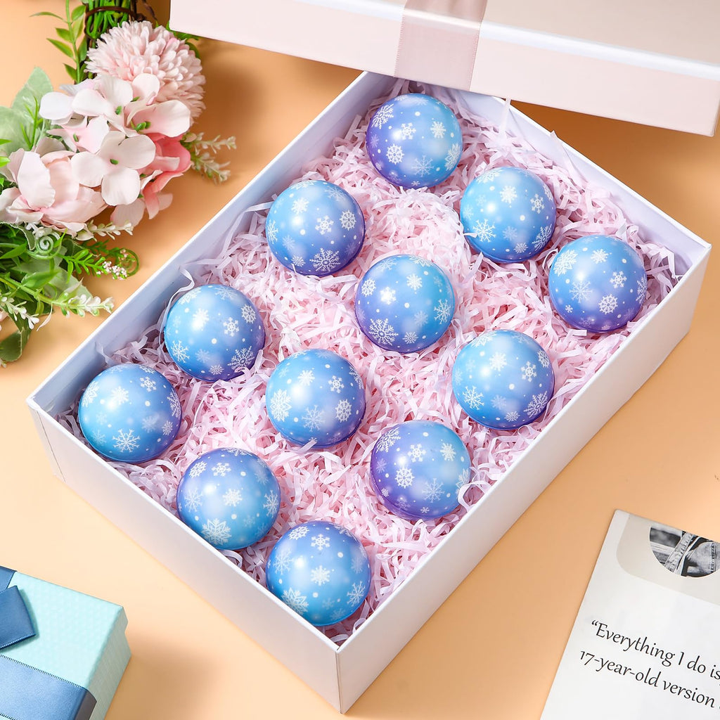 Soulchen 12 Pack Snowflake Stress Balls – 1.97" Soft Fidget Toys for Kids, Party Favors & Goodie Bag Stuffers
