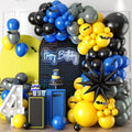 Sowide Balloon Arch Kit – 102 Latex Balloons in Yellow, Black, Grey, Navy Blue with Star Foil and Stickers