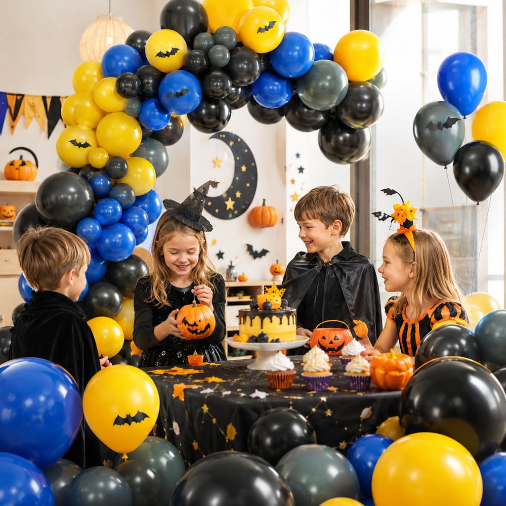 Sowide Balloon Arch Kit – 102 Latex Balloons in Yellow, Black, Grey, Navy Blue with Star Foil and Stickers