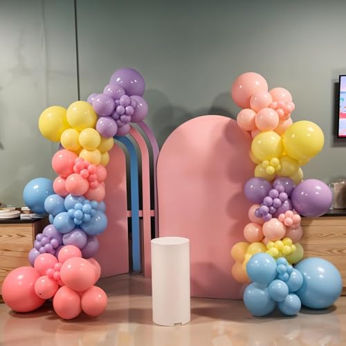Sowide Blue Balloon Garland Arch Kit - 102 Pastel Balloons with Dog Bone Foil for Party Decor