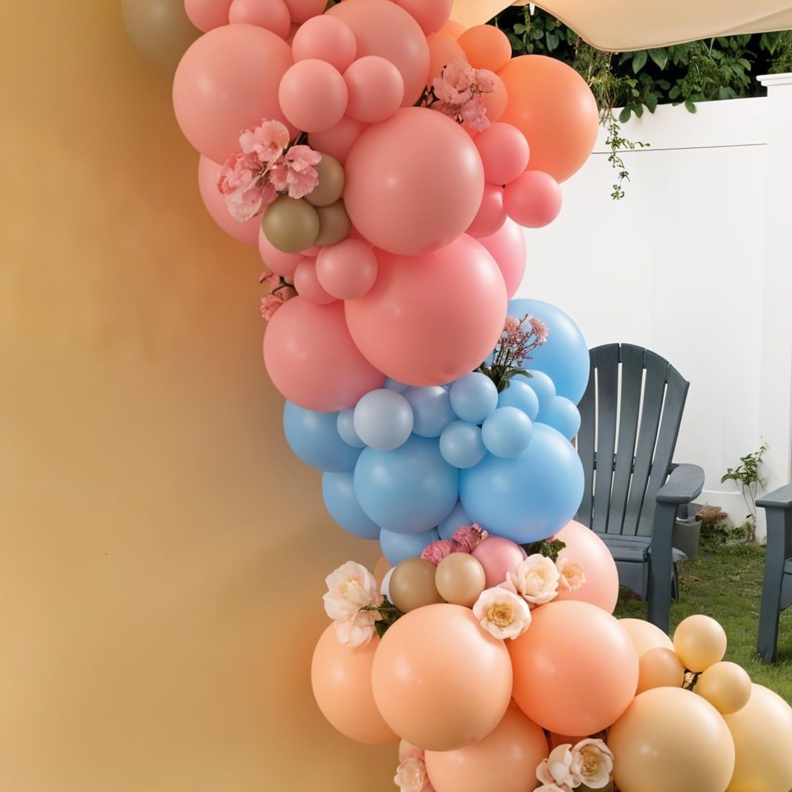 Sowide Blue Balloon Garland Arch Kit - 102 Pastel Balloons with Dog Bone Foil for Party Decor