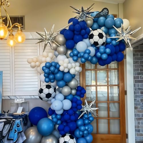 Sowide Soccer Balloon Arch Kit: 102 Balloons & 8 Foil Footballs for Sport Themed Parties
