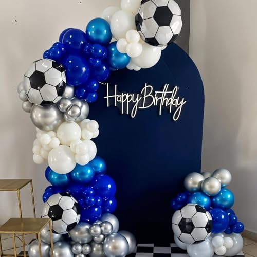 Sowide Soccer Balloon Arch Kit: 102 Balloons & 8 Foil Footballs for Sport Themed Parties