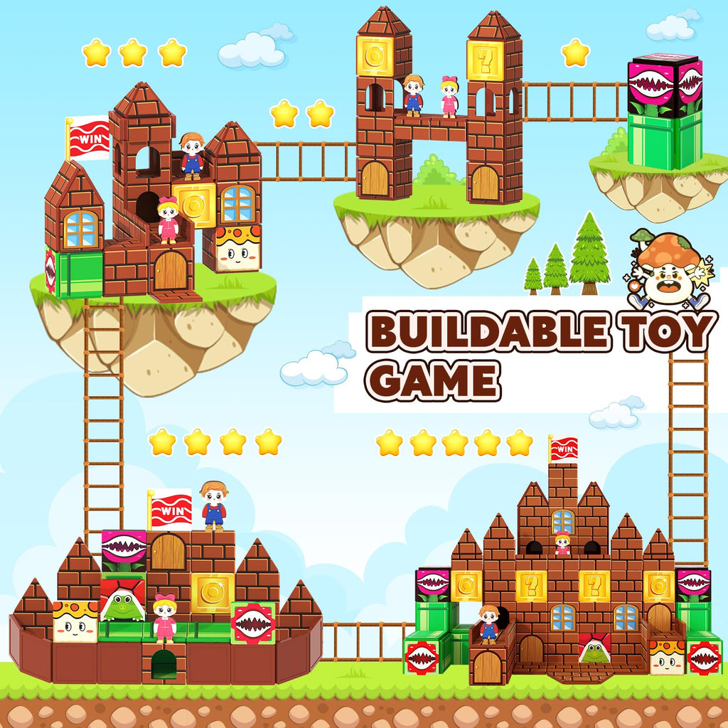 Soyee Magnetic Tiles Building Blocks Set for Kids Ages 3+ - Includes Figures and Themed Pieces for Creative Play
