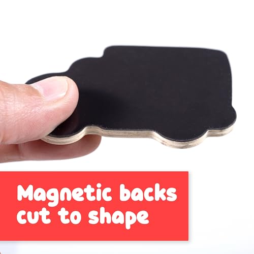 SPARK & WOW Transport Wooden Magnets – 20 Vehicle Magnets for Kids Ages 2+