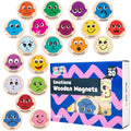 SPARK & WOW Wooden Emotion Magnets – 20 Facial Expressions for Kids Ages 2+ | Open-Ended Social Emotional Learning