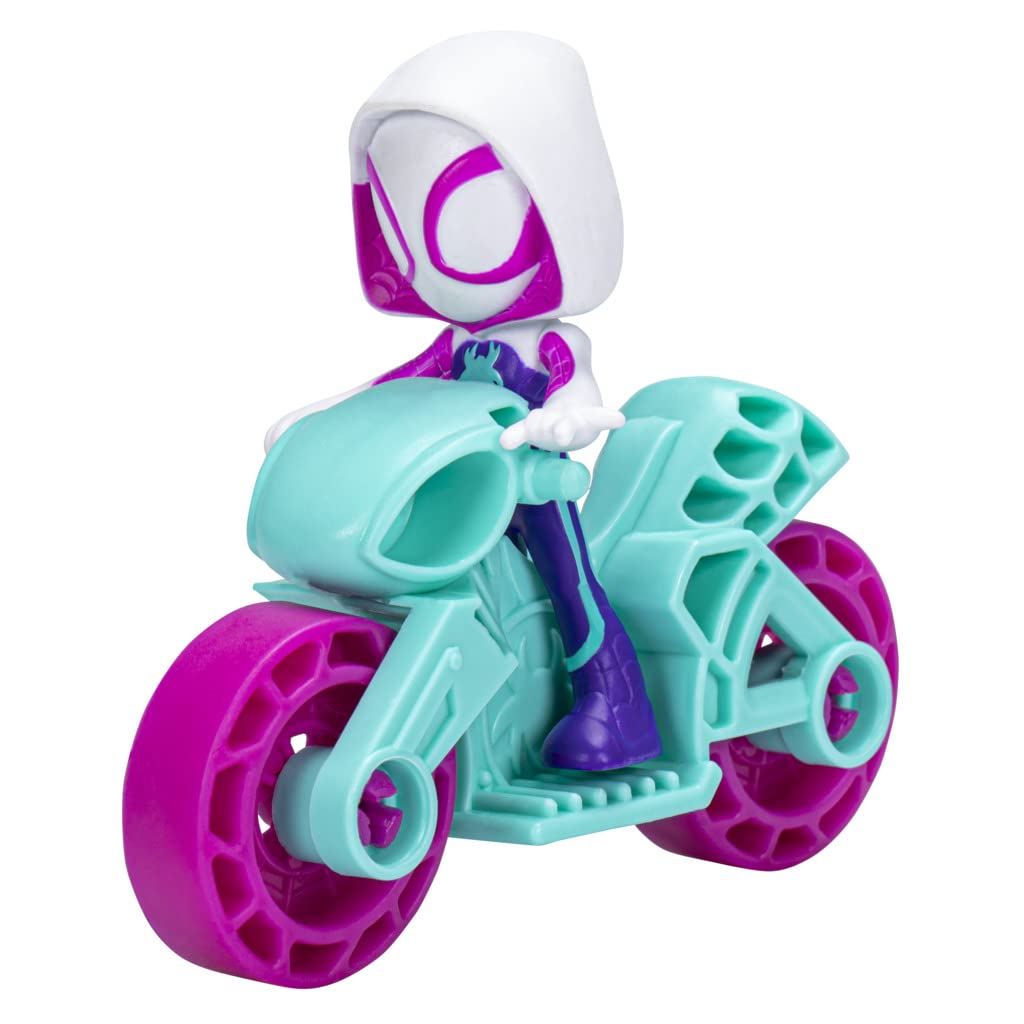 Spidey and His Amazing Friends Ghost Spider Figure with Motorcycle – Hasbro F7262