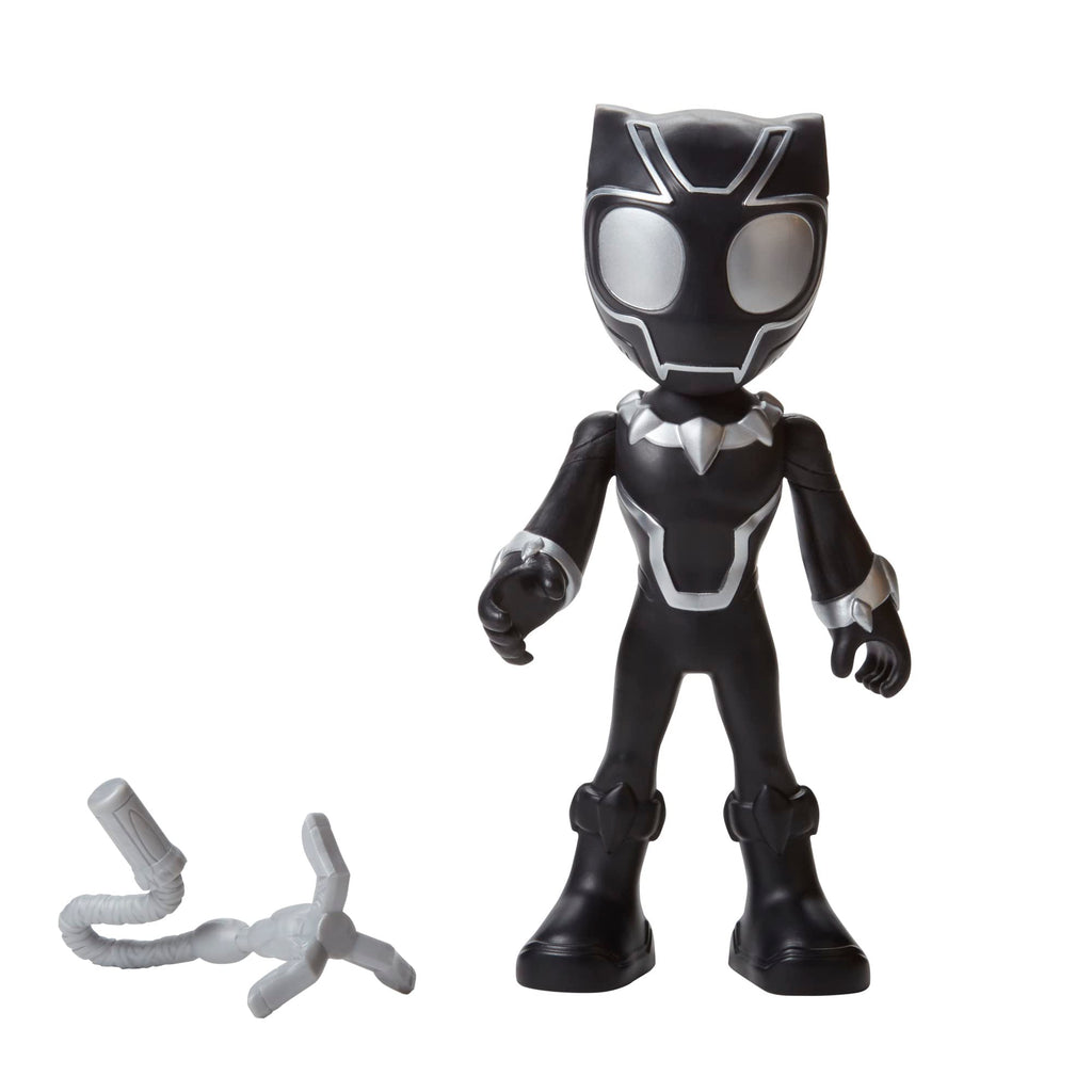 Spidey and His Amazing Friends Supersized Black Panther Action Figure (9 Inches) - Poseable with Claw Shield - Marvel Preschool Toy for Ages 3+