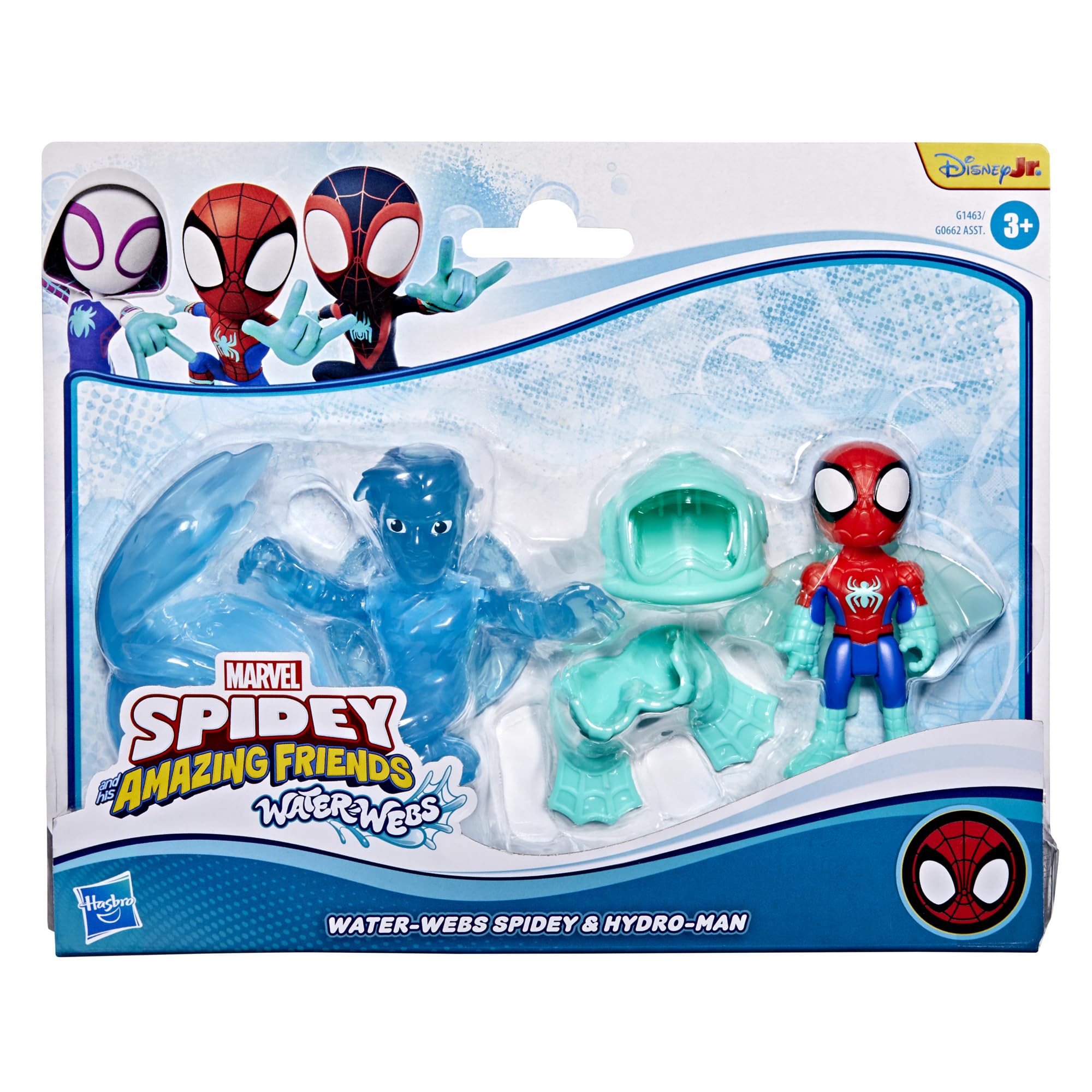 Spidey and His Amazing Friends Water-Webs Spidey & Hydro-Man 3-Inch Action Figure 2-Pack