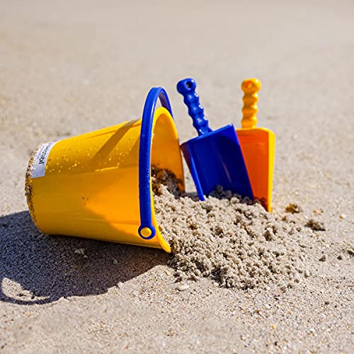 Spielstabil Large Sand Pail 2.5L - German-Made ABS Plastic Beach Bucket for Kids, Colors Vary