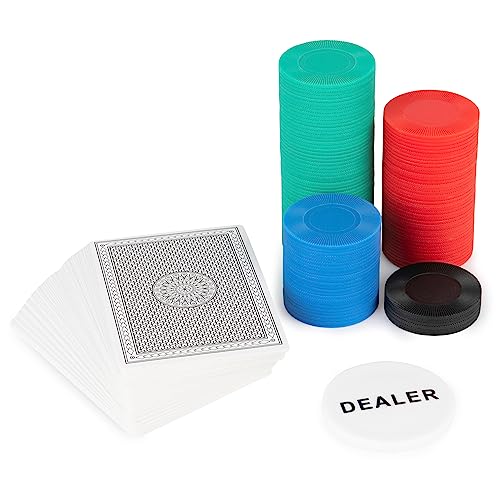 Spin Master Cardinal Classics 200 Poker Chip Set – Includes Cards, Dealer Button & Texas Hold ‘Em Rules
