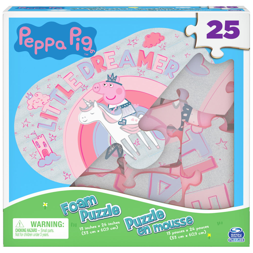 Spin Master Games 25-Piece Peppa Pig Foam Puzzle – Soft, Thick Pieces for Kids Ages 4+