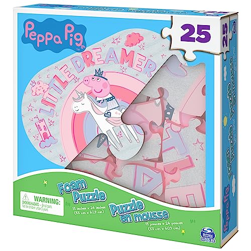 Spin Master Games 25-Piece Peppa Pig Foam Puzzle – Soft, Thick Pieces for Kids Ages 4+