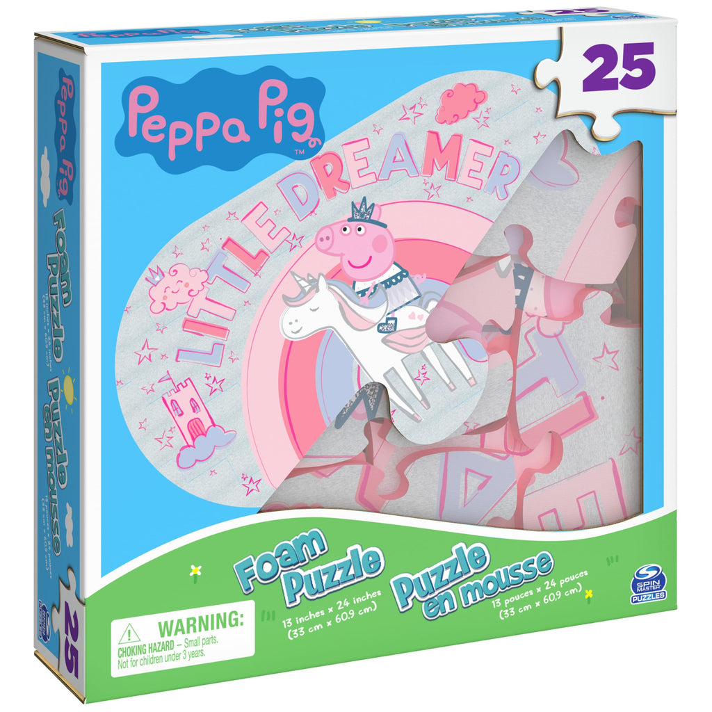 Spin Master Games 25-Piece Peppa Pig Foam Puzzle – Soft, Thick Pieces for Kids Ages 4+