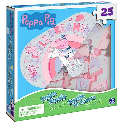 Spin Master Games 25-Piece Peppa Pig Foam Puzzle – Soft, Thick Pieces for Kids Ages 4+