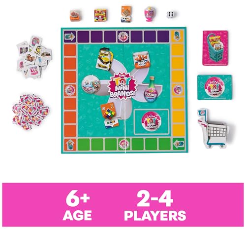 Spin Master Toy Mini Brands Add to Cart Game – Tiny Shopping Spree with 4 Collectible Figures, for 2-4 Players Ages 8+
