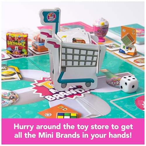 Spin Master Toy Mini Brands Add to Cart Game – Tiny Shopping Spree with 4 Collectible Figures, for 2-4 Players Ages 8+