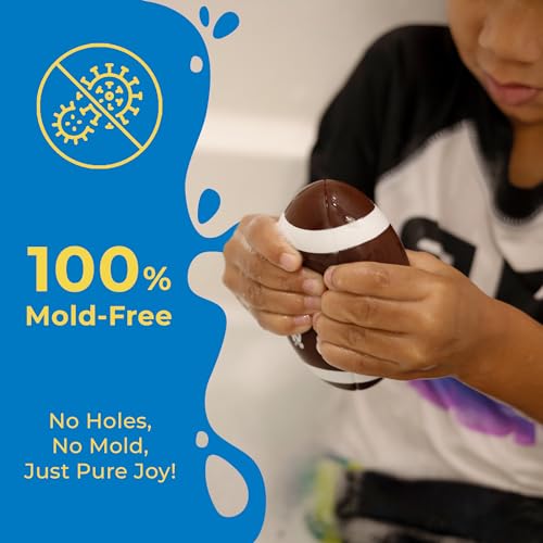 SplashEZ Baby Sports Bath Toys – 4 Mold-Free Sport Balls for Toddlers (Ages 0-18 Months)