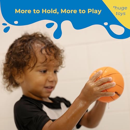 SplashEZ Baby Sports Bath Toys – 4 Mold-Free Sport Balls for Toddlers (Ages 0-18 Months)