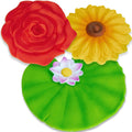 SplashEZ Mold Free Baby Bath Toys - 3 Flower Floating Toys, BPA-Free Silicone, Ages 0-18 Months