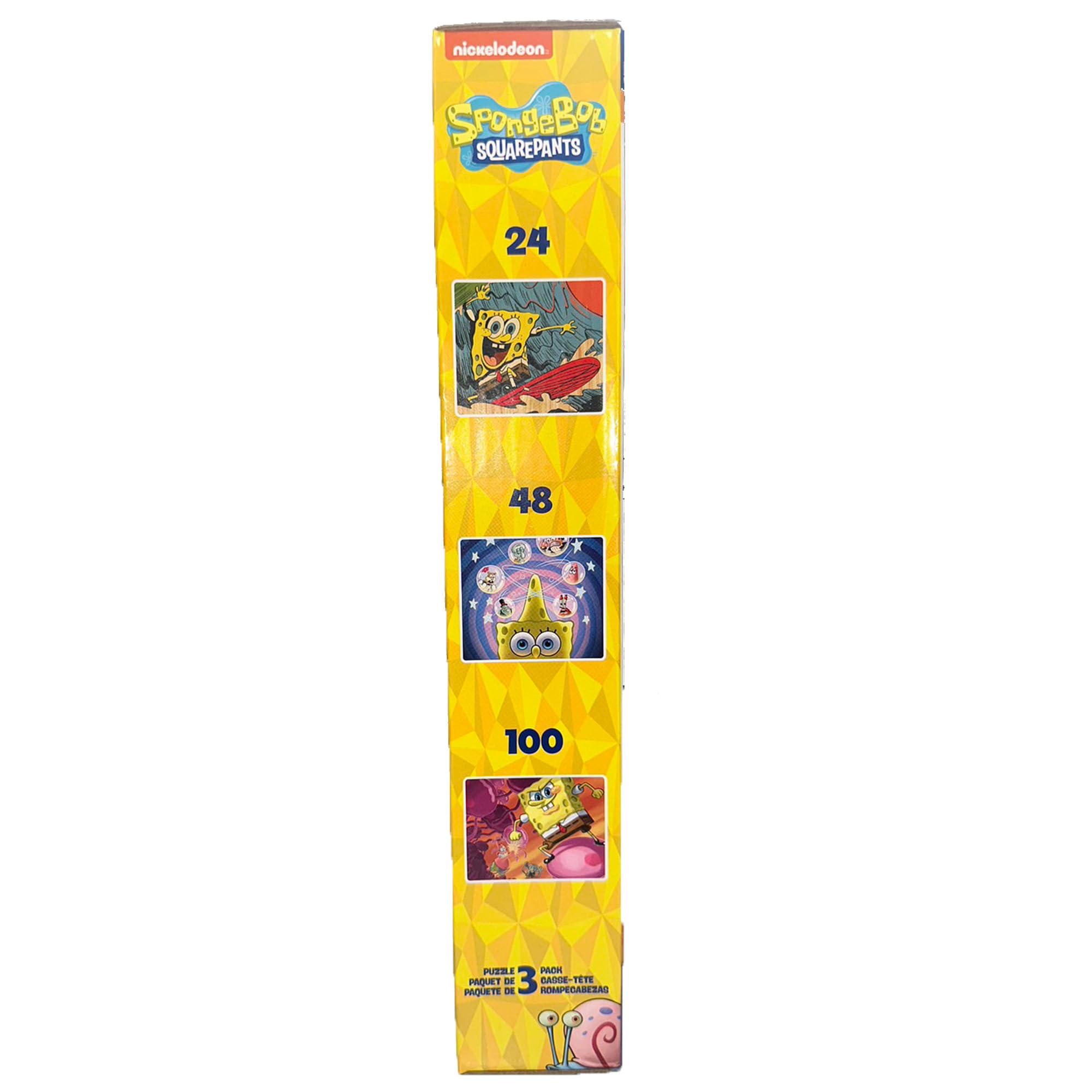 SpongeBob SquarePants 3-in-1 Jigsaw Puzzle Set – 24, 48 & 100 Pieces for Kids