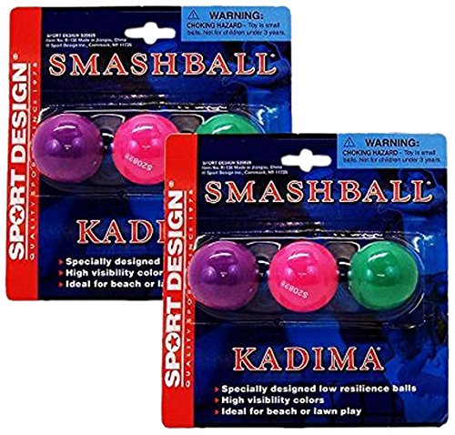 Sport Design Replacement Beach Balls – 6-Pack High-Visibility PVC Balls for Kadima, Smash Ball & Beach Tennis