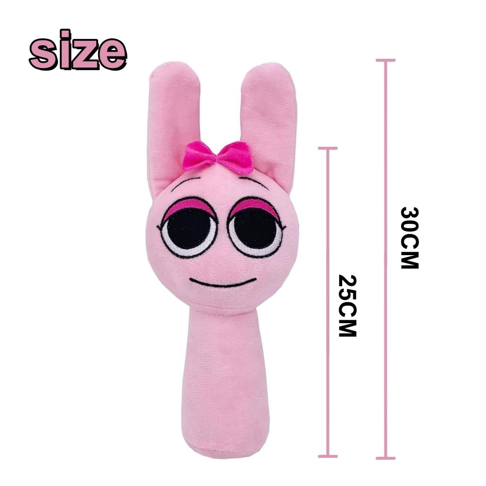 SPR Plush Toy - Soft Game Character Stuffed Animal, Pink, Surface Washable, Lightweight for Travel