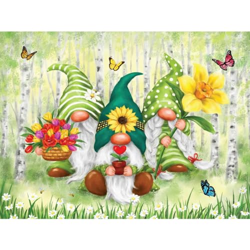 Spring Gnomes 500-Piece Jigsaw Puzzle by Makiko – Bits and Pieces | 18x24 inches