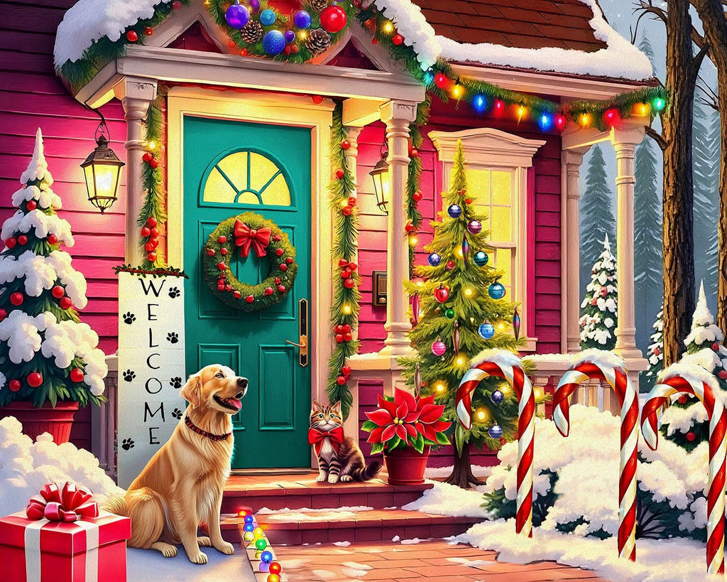 Springbok 500-Piece Jigsaw Puzzle: Waiting for Santa – Unique Cut Pieces, Eco-Friendly, Made in USA