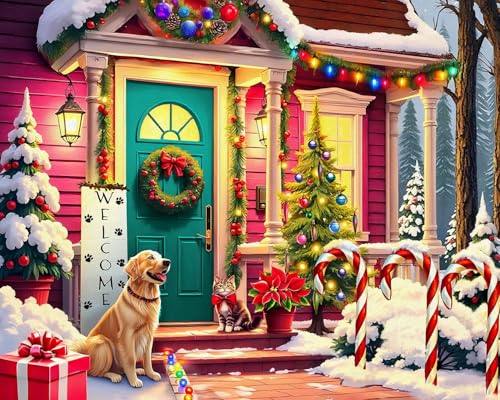 Springbok 500-Piece Jigsaw Puzzle: Waiting for Santa – Unique Cut Pieces, Eco-Friendly, Made in USA