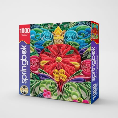 Springbok Holiday Quilling 1000-Piece Jigsaw Puzzle – Unique Cut Pieces, Made in USA