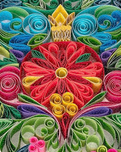 Springbok Holiday Quilling 1000-Piece Jigsaw Puzzle – Unique Cut Pieces, Made in USA