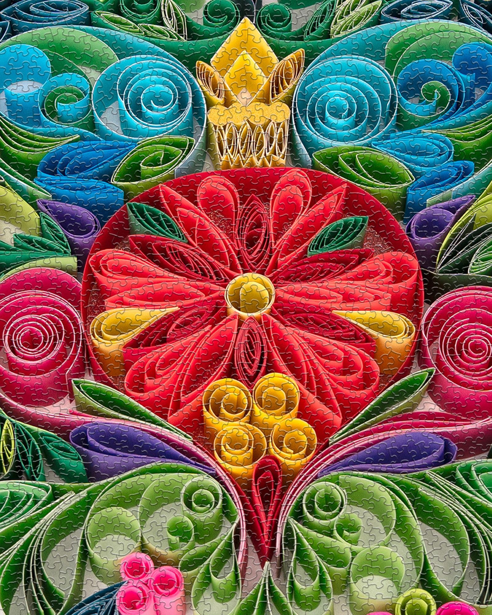 Springbok Holiday Quilling 1000-Piece Jigsaw Puzzle – Unique Cut Pieces, Made in USA