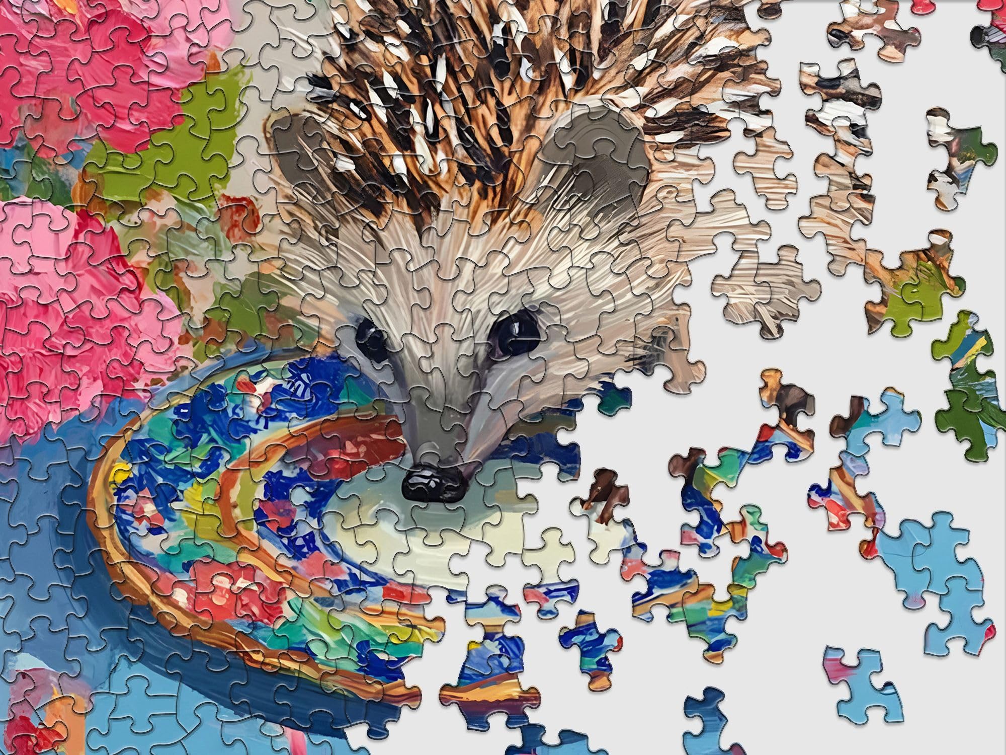 Springbok Little Explorer 500 Piece Jigsaw Puzzle – Cute Hedgehog with Unique Cut Pieces