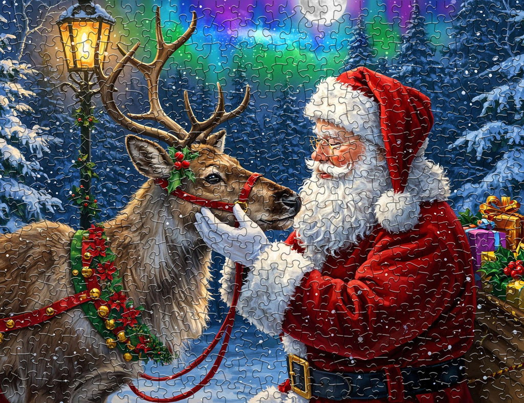 Springbok Santa's Favorite Reindeer 500-Piece Jigsaw Puzzle – Unique Cut Pieces, Eco-Friendly, Made in USA