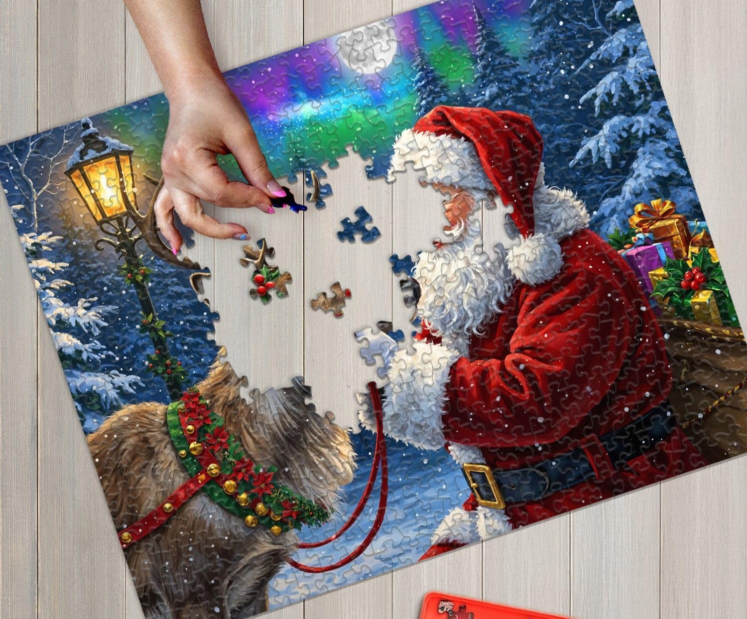 Springbok Santa's Favorite Reindeer 500-Piece Jigsaw Puzzle – Unique Cut Pieces, Eco-Friendly, Made in USA