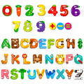 SpriteGru 39-Piece Magnetic Uppercase Letters and Numbers Set with Animal Illustrations for Toddlers 3+