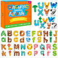 SpriteGru 52 Magnetic Letters: Uppercase & Lowercase Animal ABC Magnets for Kids Ages 3-5