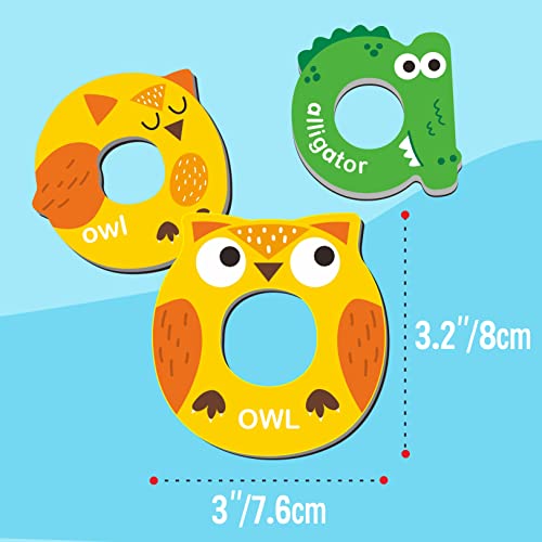 SpriteGru 52 Magnetic Letters: Uppercase & Lowercase Animal ABC Magnets for Kids Ages 3-5