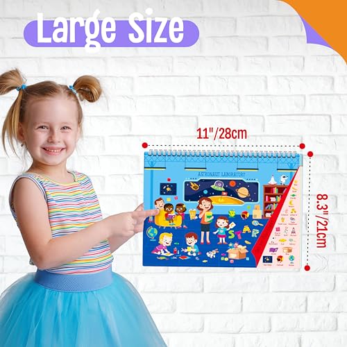 SpriteGru Search & Find Book - 30 Themes, 32 Pages, Reusable Activity Book for Kids Ages 3-6