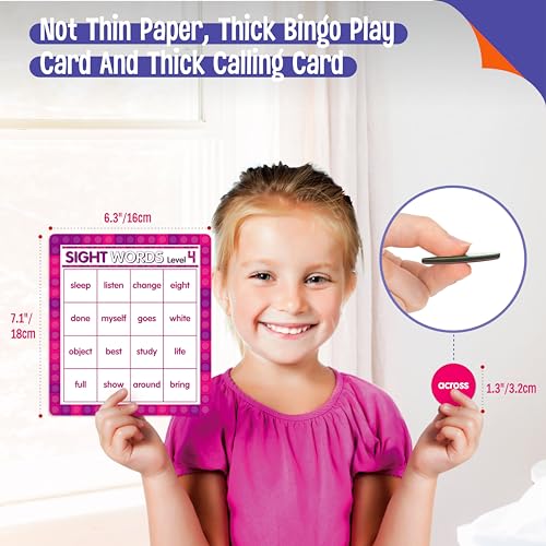 SpriteGru Sight Word Bingo Game: 120 Words for Level 3 & 4, Kindergarten & Preschool