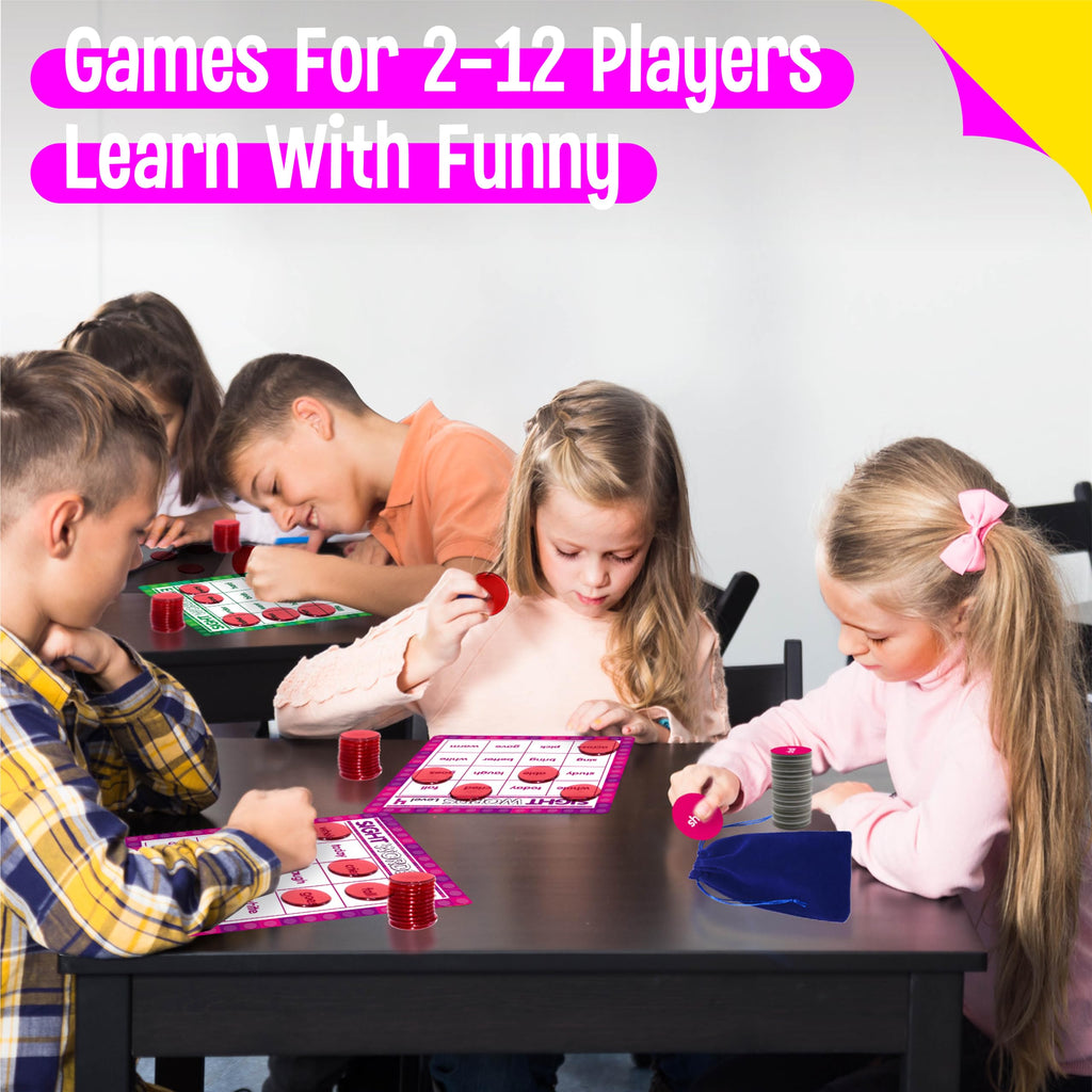 SpriteGru Sight Word Bingo Game: 120 Words for Level 3 & 4, Kindergarten & Preschool