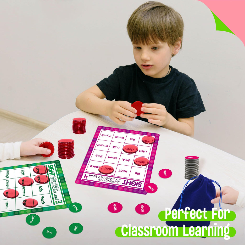 SpriteGru Sight Word Bingo Game: 120 Words for Level 3 & 4, Kindergarten & Preschool