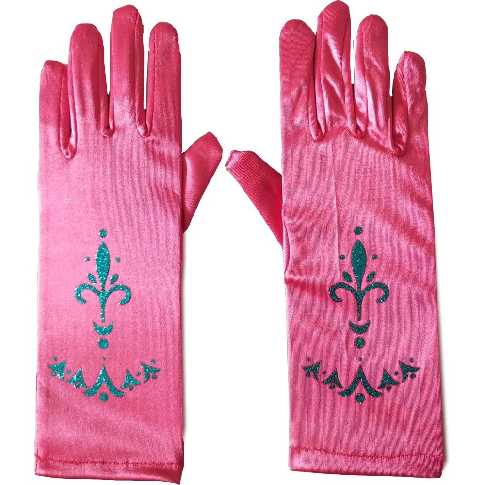 SPUNICOS Princess Costume Accessories Set - Headband with Braids, Gloves, Earrings, Necklace for Girls 3-8