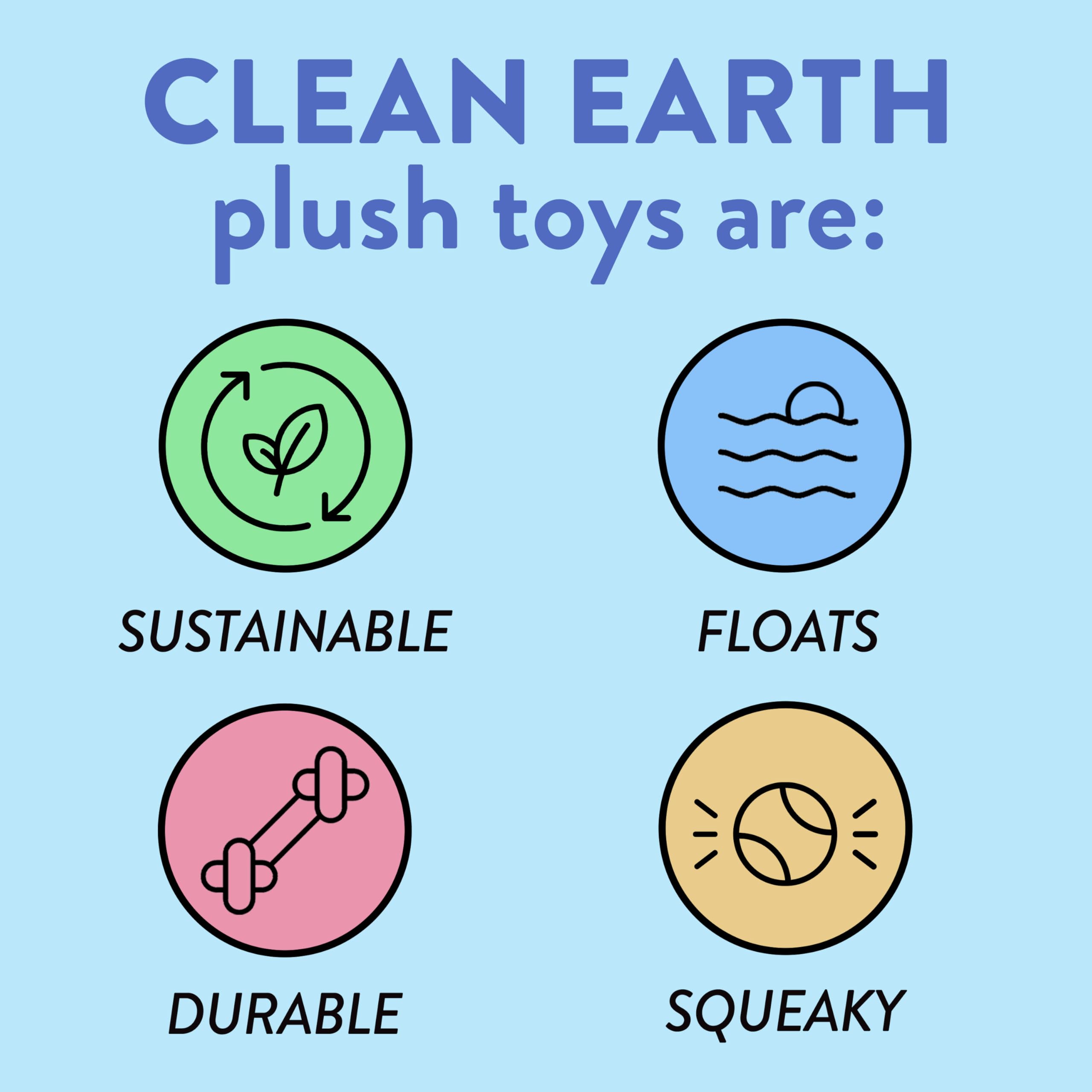 Spunky Pup Large Clean Earth Plush Caribou Dog Toy – Made from 100% Recycled Water Bottles