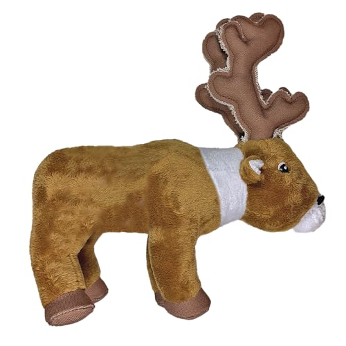 Spunky Pup Large Clean Earth Plush Caribou Dog Toy – Made from 100% Recycled Water Bottles