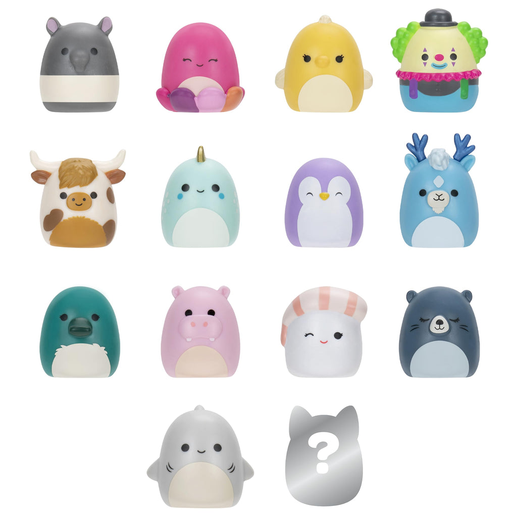Squish-a-longs 14 Pack (Series 2, Wave 1): 14 Mini-Squish + Accessories + Ring + Collector's Guide
