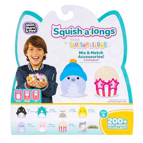 Squish-a-longs Mini-Squish 8-Pack (Wave 3, Style 2) – Collectible Squishmallows Minis