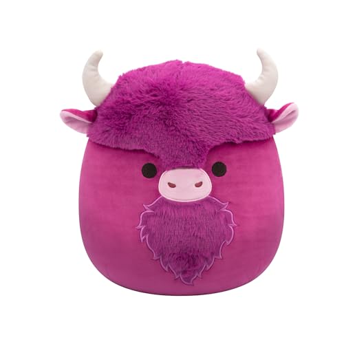 Squishmallows 12-Inch Dave Plum Bison Plush - Official Jazwares Soft Toy